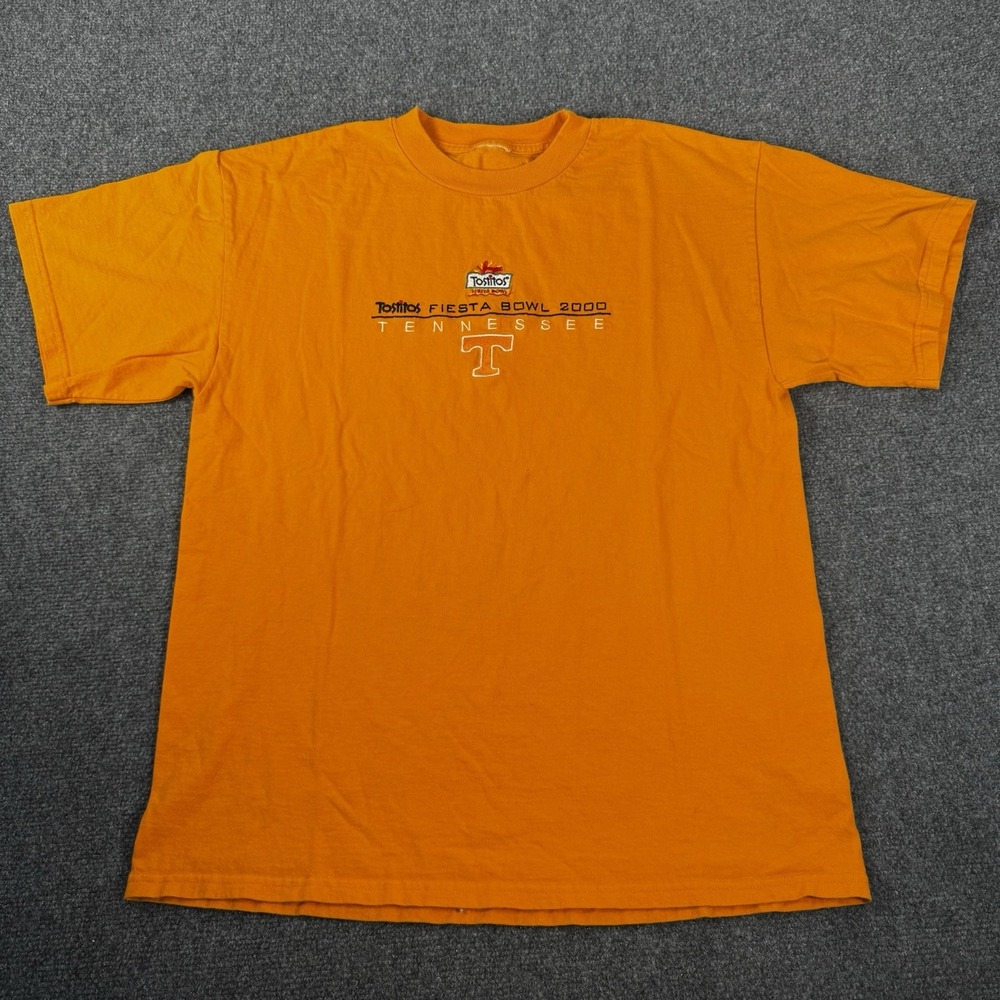 Vintage Y2K Tennessee Volunteers Tostitos Fiesta Bowl 2000 Shirt Large Orange UT